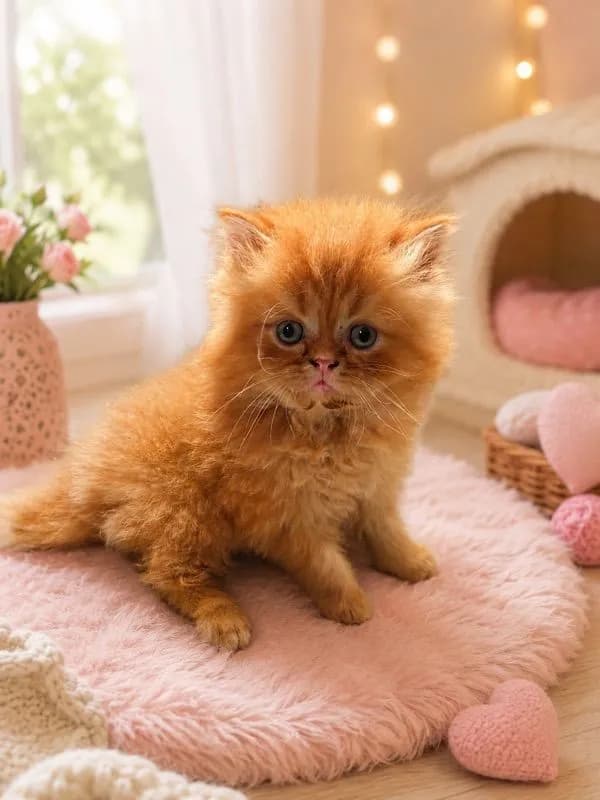 🐾 ลูกแมวเปอร์เซียแท้ ขนฟู สีส้ม 🧡