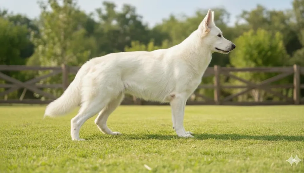 ลูกสุนัข White Swiss Shepherd มีใบเพ็ดดีกรี สายพันธุ์ขนาดใหญ่ ลักษณะคล้ายหมาป่า